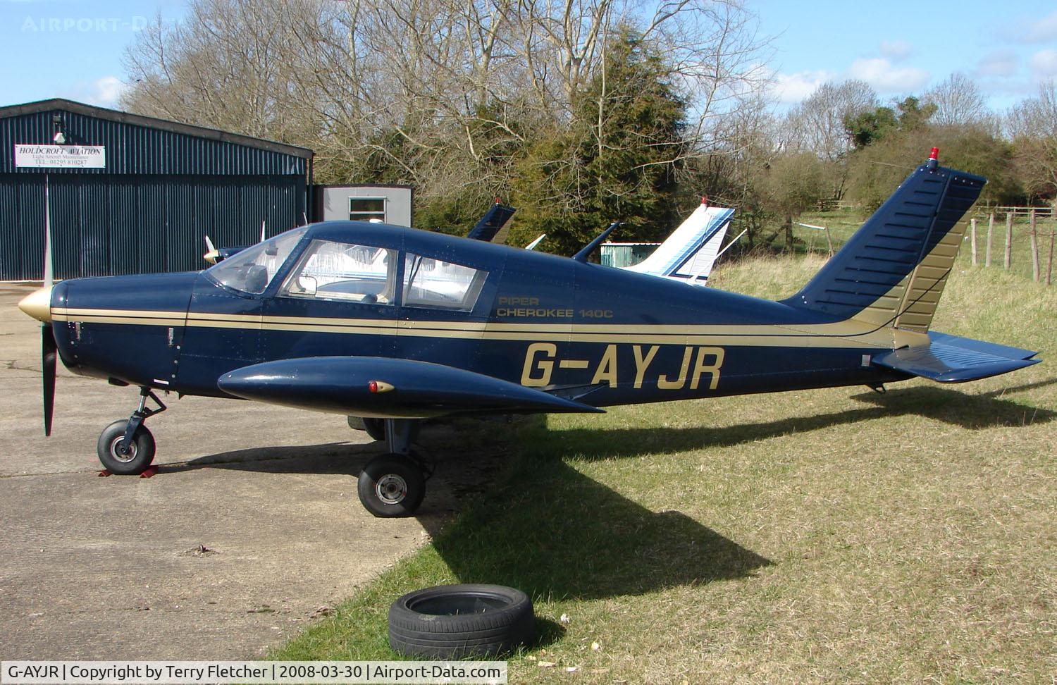 G-AYJR, 1970 Piper PA-28-140 Cherokee C/N 28-26694, Based aircraft at the quaintly named Hinton-in-the-Hedges airfield