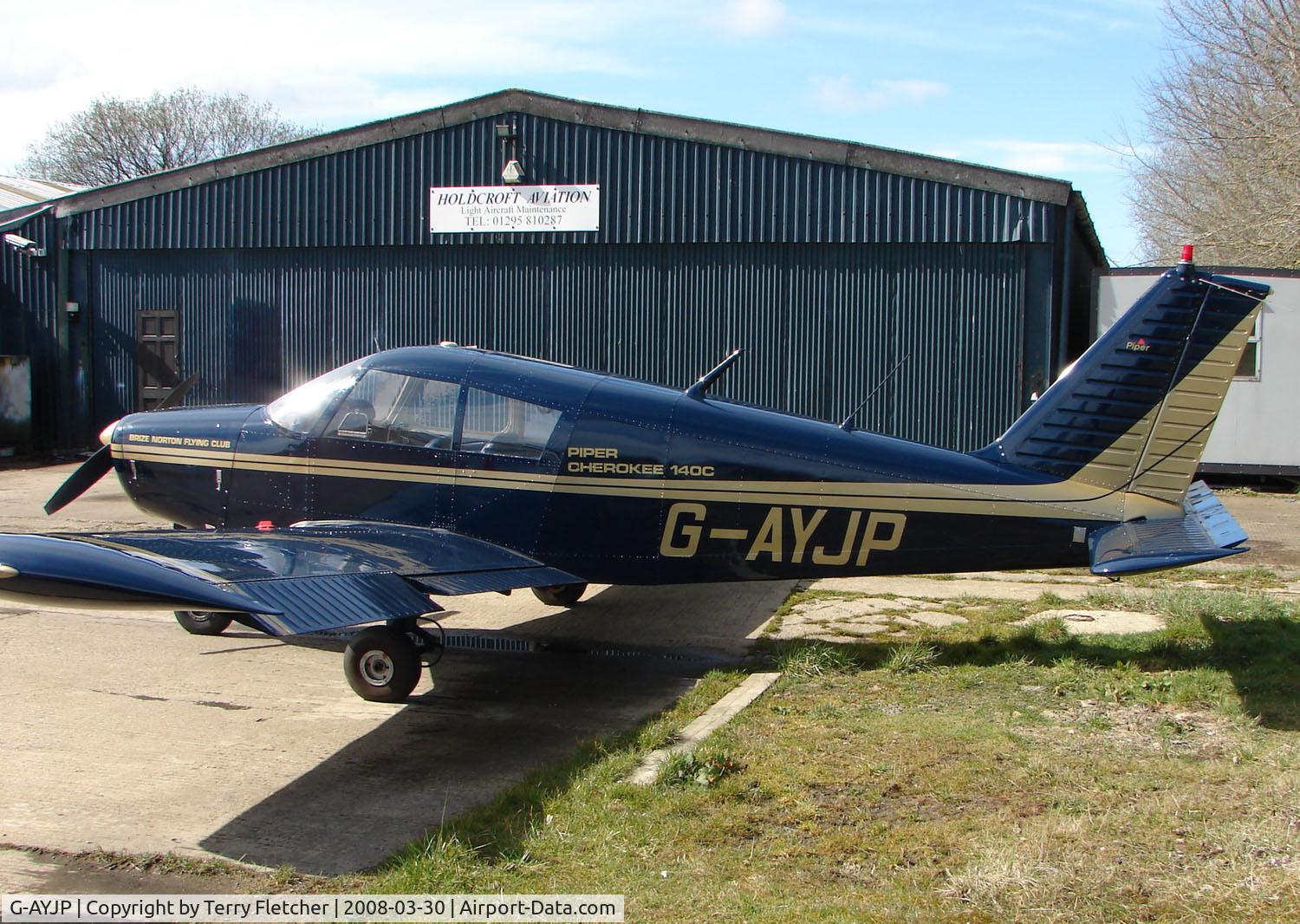 G-AYJP, 1970 Piper PA-28-140 Cherokee C/N 28-26403, Based aircraft at the quaintly named Hinton-in-the-Hedges airfield