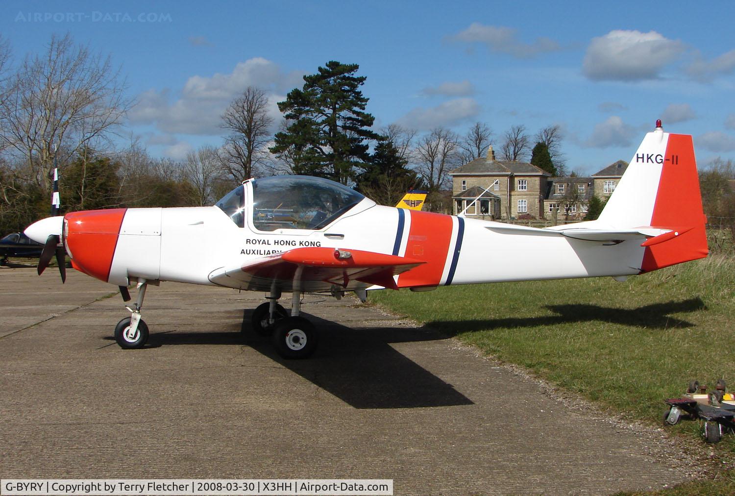 G-BYRY, 1987 Slingsby T-67M-200 Firefly C/N 2042, Based aircraft at the quaintly named Hinton-in-the-Hedges airfield