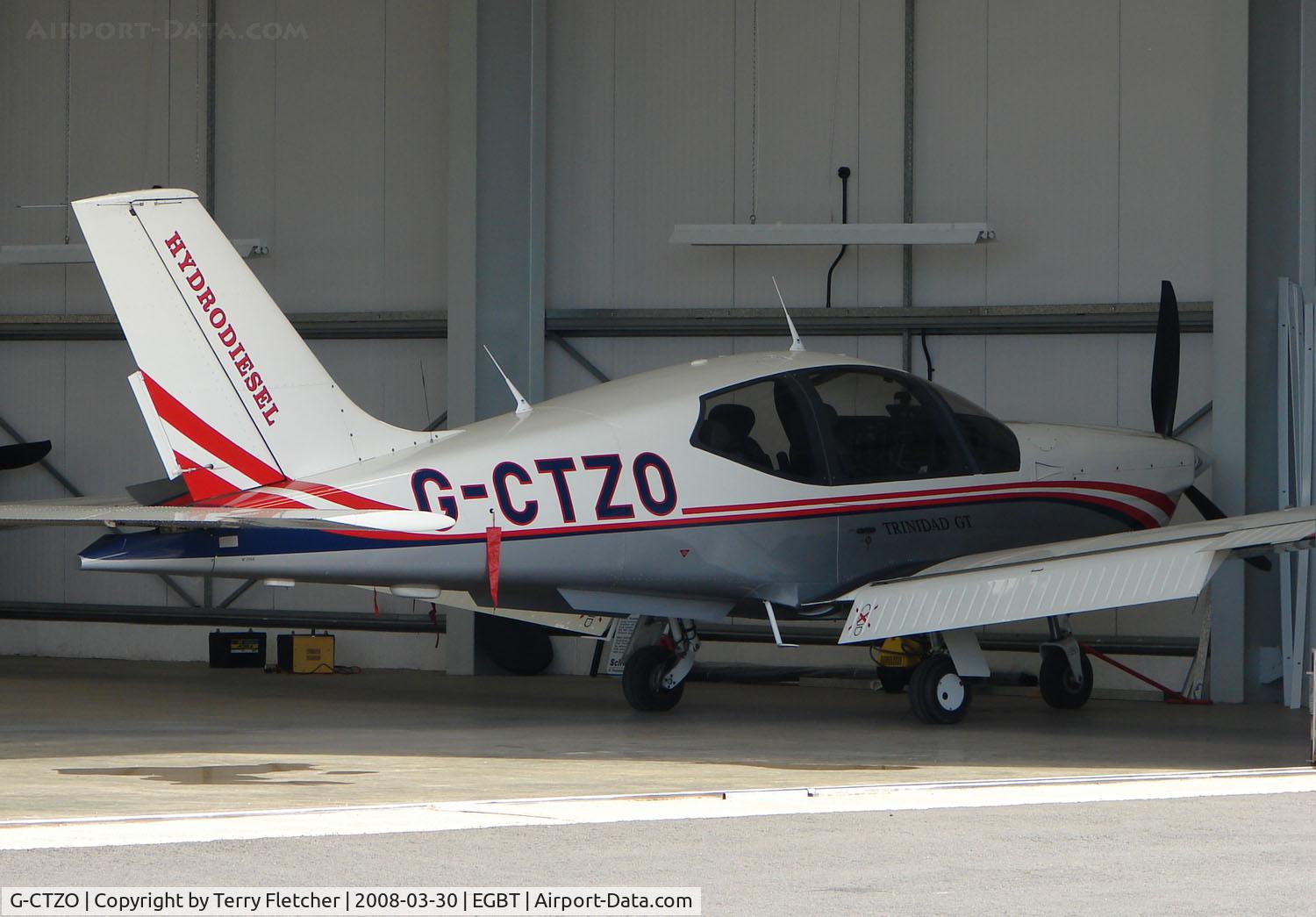 G-CTZO, 2002 Socata TB-20 Trinidad C/N 2166, The Buckinghamshire airfield at Turweston always has a good variety of aircraft movements