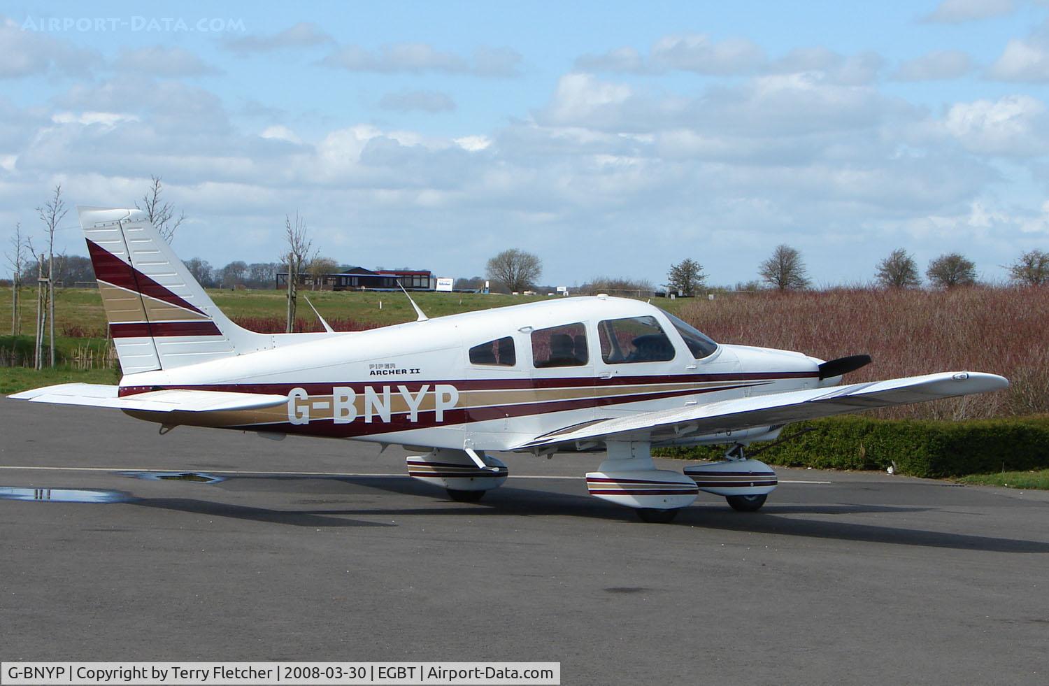 G-BNYP, 1984 Piper PA-28-181 Cherokee Archer II C/N 28-8490027, The Buckinghamshire airfield at Turweston always has a good variety of aircraft movements