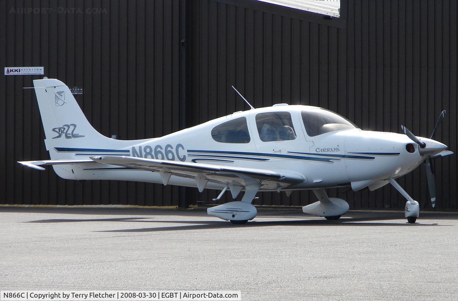 N866C, 2002 Cirrus SR22 C/N 0397, The Buckinghamshire airfield at Turweston always has a good variety of aircraft movements