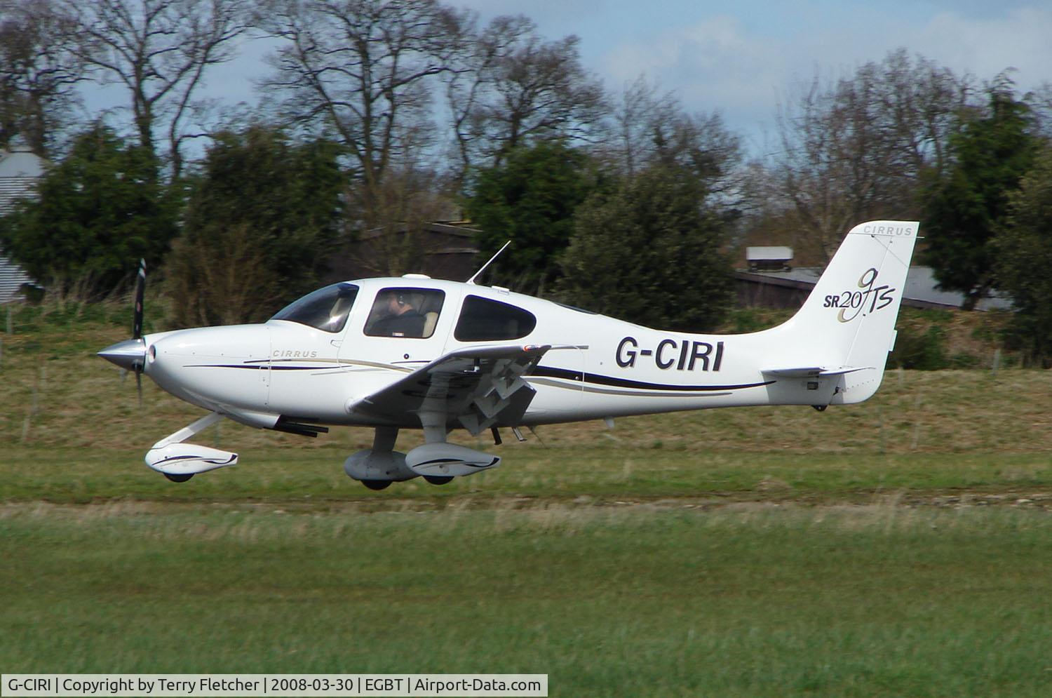 G-CIRI, 2007 Cirrus SR20 C/N 1791, The Buckinghamshire airfield at Turweston always has a good variety of aircraft movements