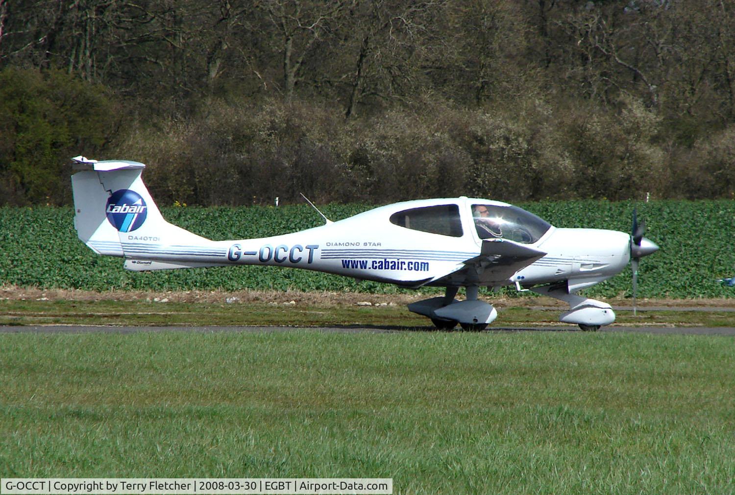 G-OCCT, 2006 Diamond DA-40D Diamond Star C/N D4.250, The Buckinghamshire airfield at Turweston always has a good variety of aircraft movements