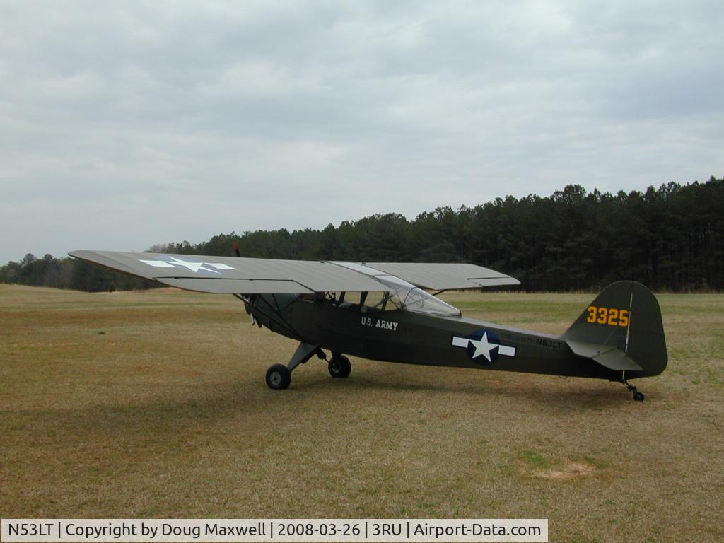 N53LT, 1943 Taylorcraft DCO-65 C/N L-4900, Quartering rear view