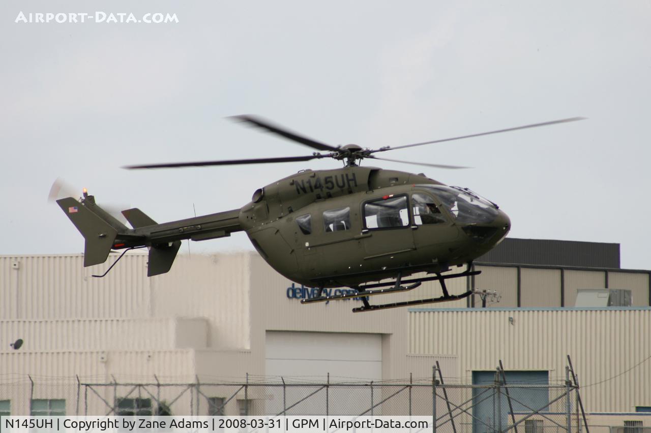 N145UH, 2004 Eurocopter-Kawasaki EC-145 (BK-117C-2) C/N 9053, Landing at Grand Prairie Eurocopter Plant - New UH-72A Lakota?