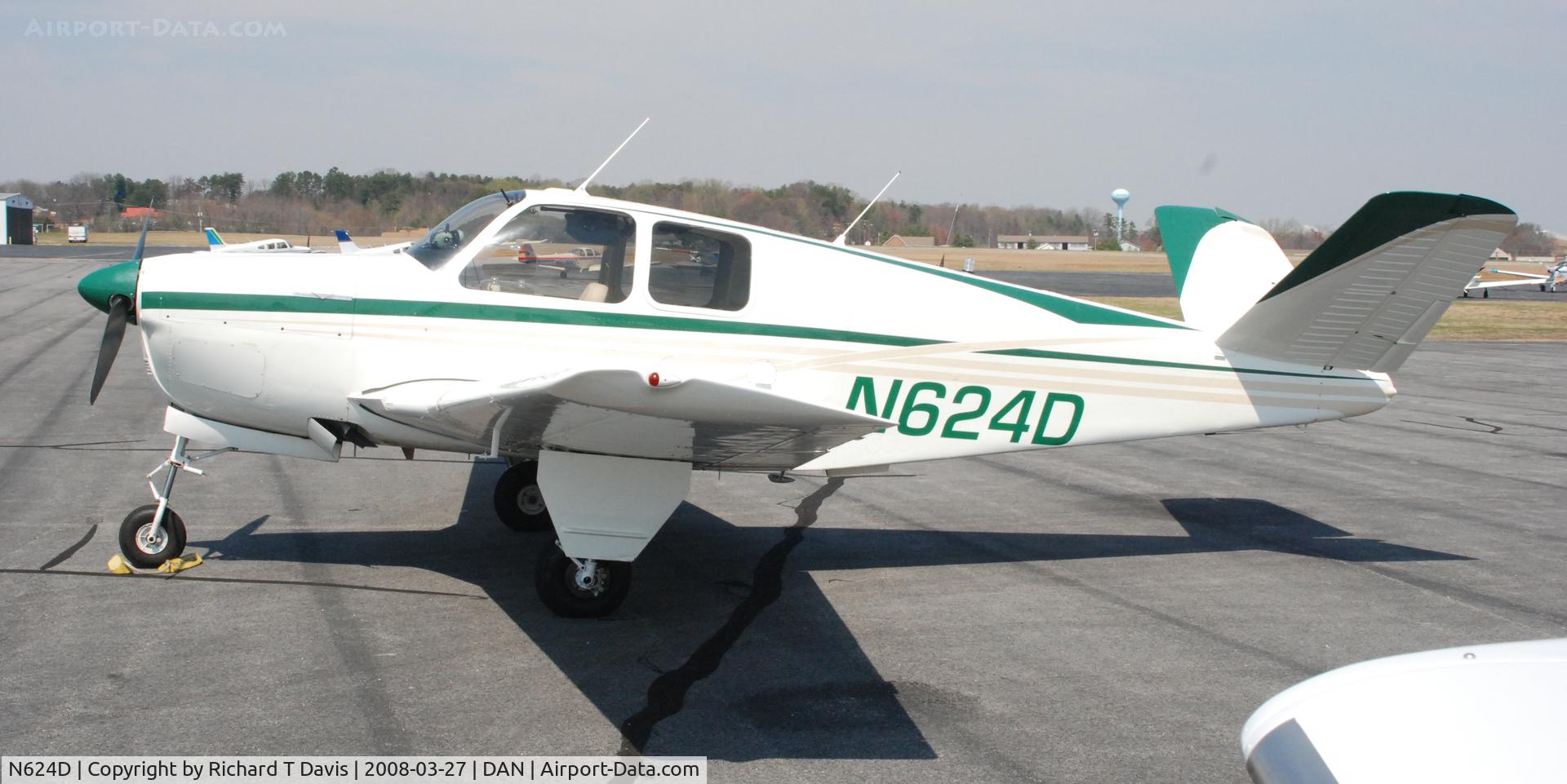 N624D, 1951 Beech C35 Bonanza C/N D-2884, 1051 Beech C35 in Danville Va.