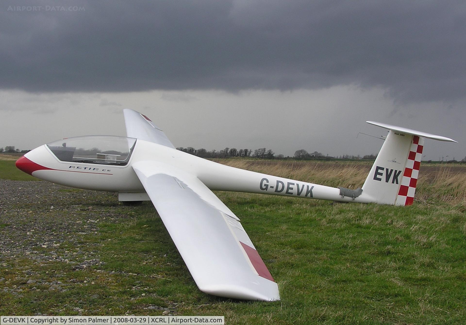 G-DEVK, 1976 Grob G-102 Astir CS C/N 1397, Grob G102 Astir CS at Crowland airfield