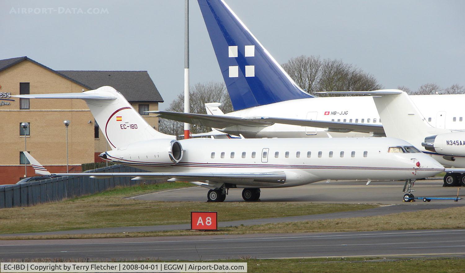 EC-IBD, 2000 Bombardier BD-700-1A10 Global Express C/N 9060, Spanish Global Express at Luton in April 2008