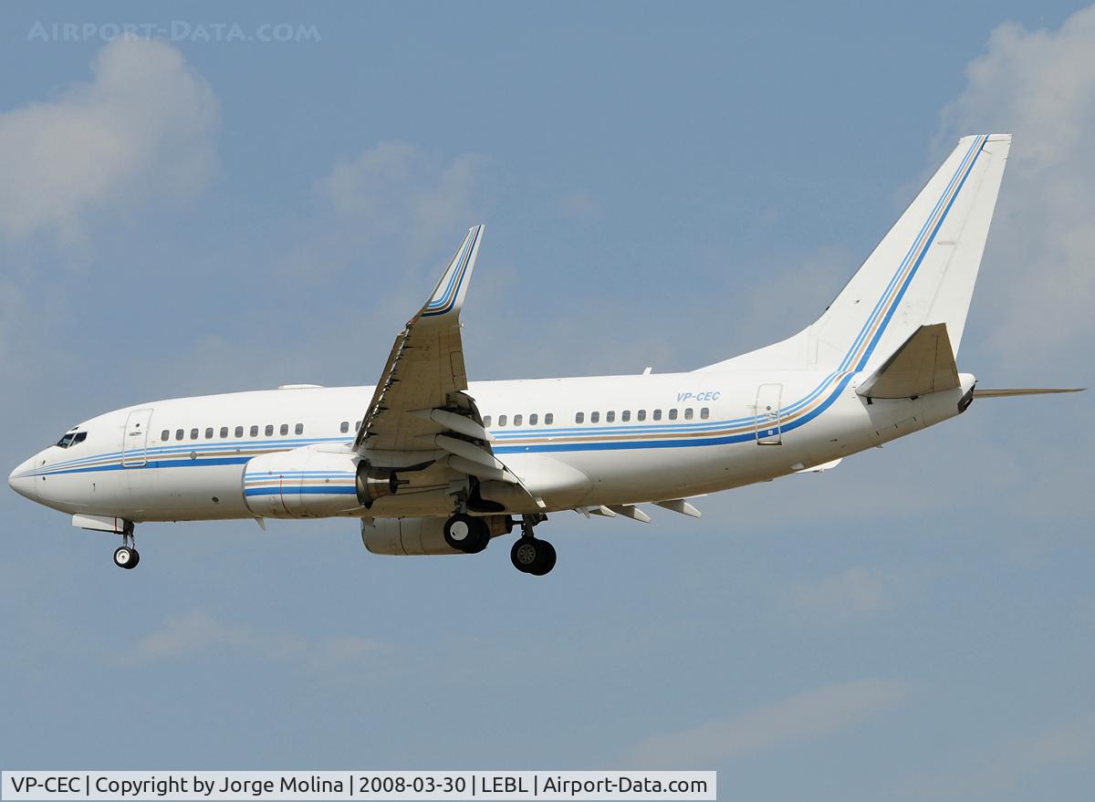 VP-CEC, 1999 Boeing 737-7AW BBJ C/N 30031, Beautiful BBJ...