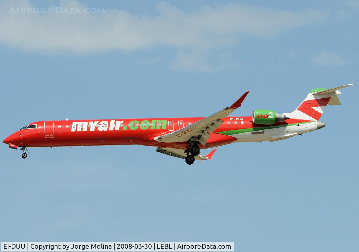 EI-DUU, 2007 Canadair CRJ-900X (CL-600-2D24) C/N 15102, Pretty plane.