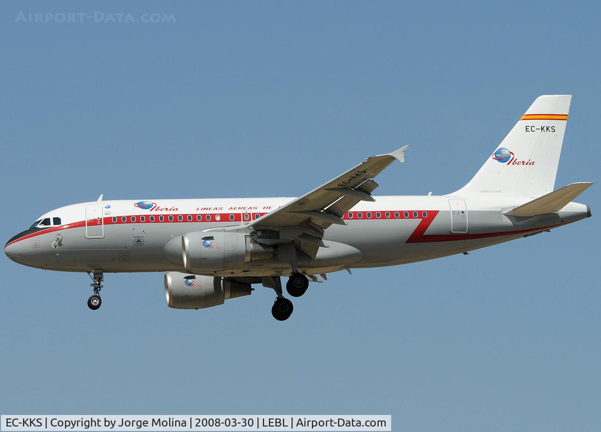 EC-KKS, 2007 Airbus A319-111 C/N 3320, 