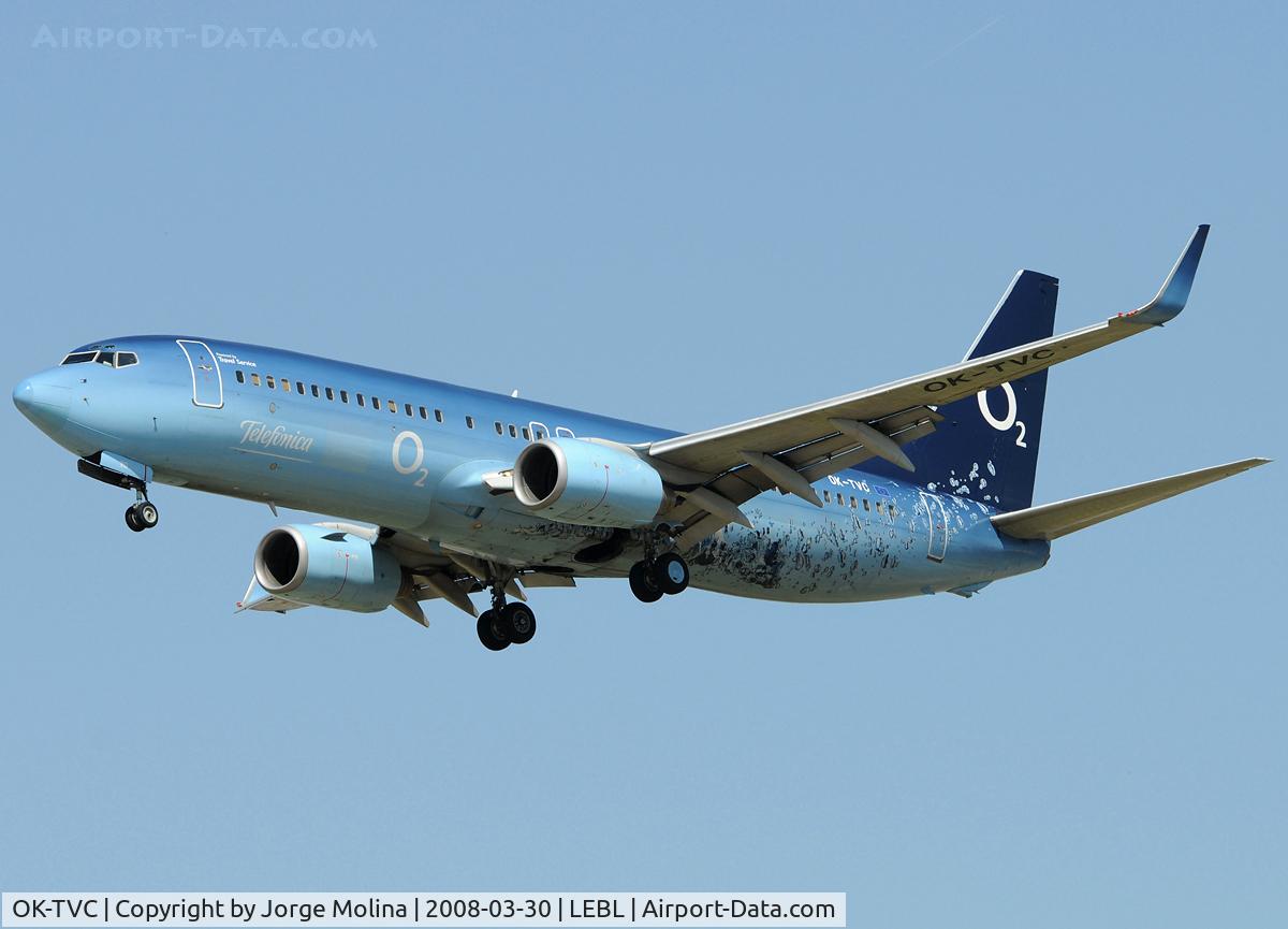OK-TVC, 2001 Boeing 737-86Q C/N 30278, Interesting scheme.