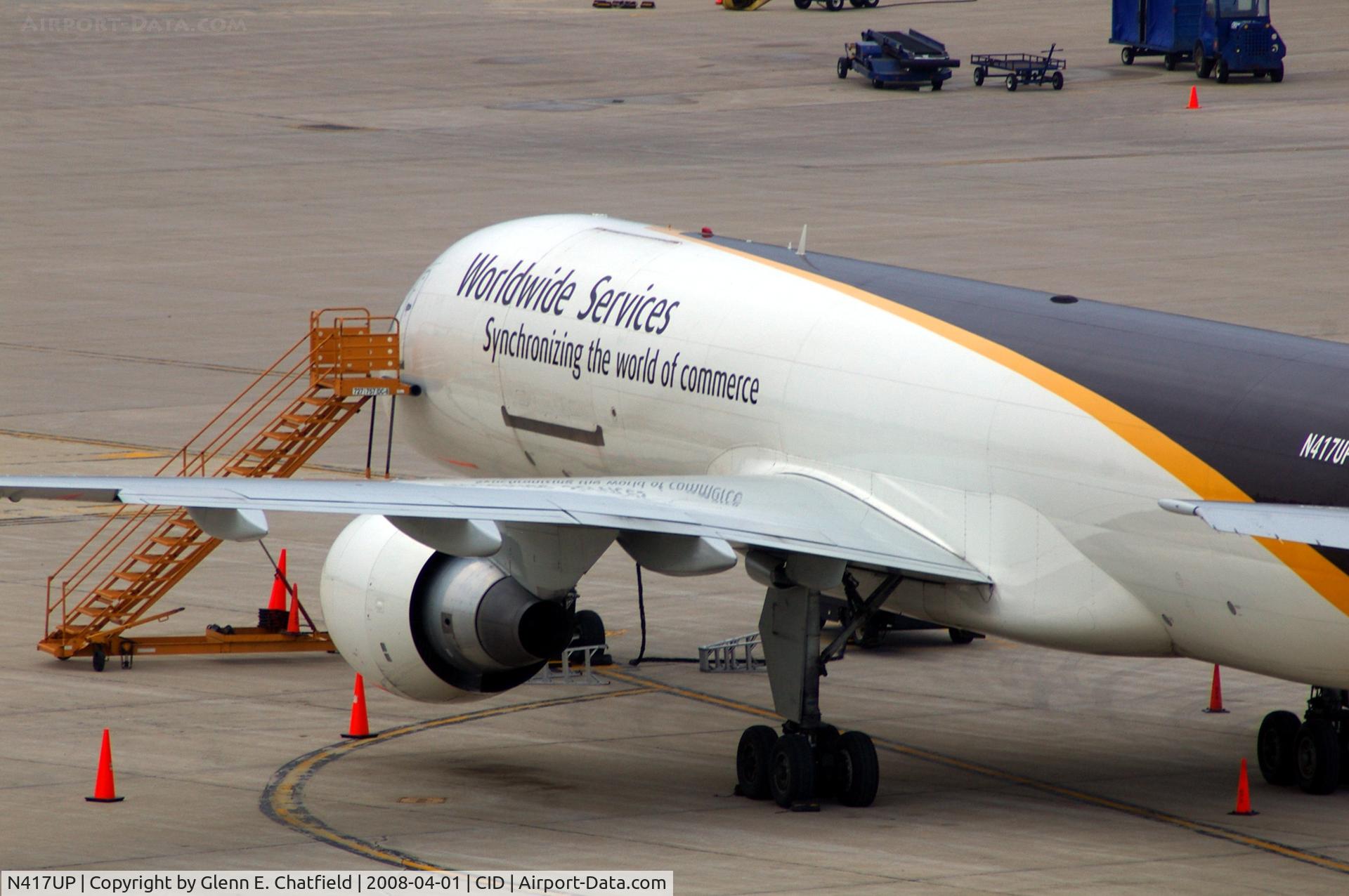 N417UP, 1990 Boeing 757-24APF C/N 23904, UPS526 parked for the day.