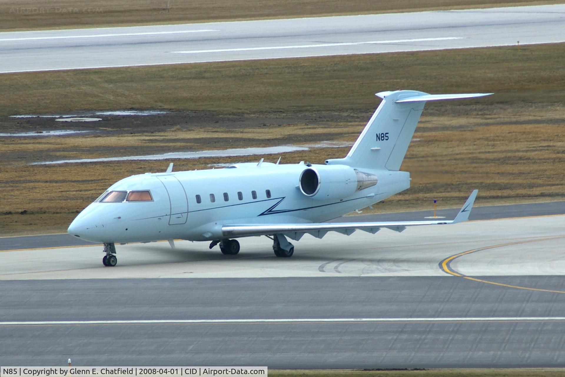N85, 1993 Canadair Challenger 604 (CL-600-2B16) C/N 5138, Flight Check 85 taxiing to Runway 27