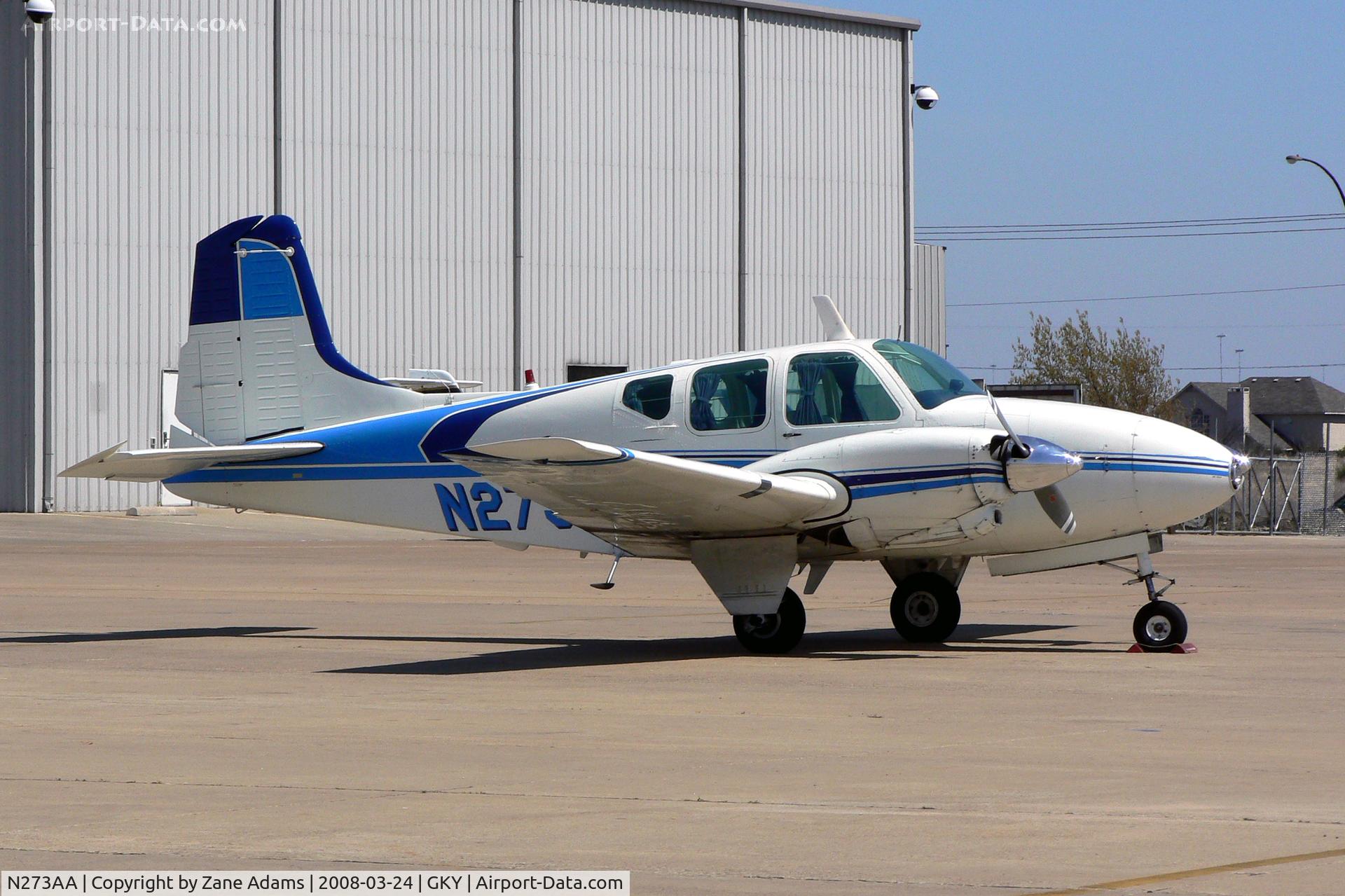 N273AA, 1959 Beech B95 Travel Air C/N TD-321, At Arlington Municipal