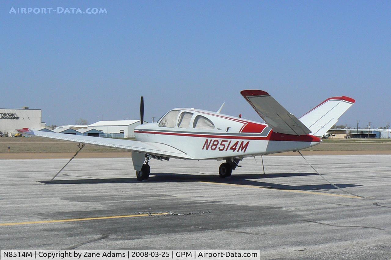 N8514M, 1963 Beech P35 Bonanza C/N D-7182, At Grand Prairie Municipal