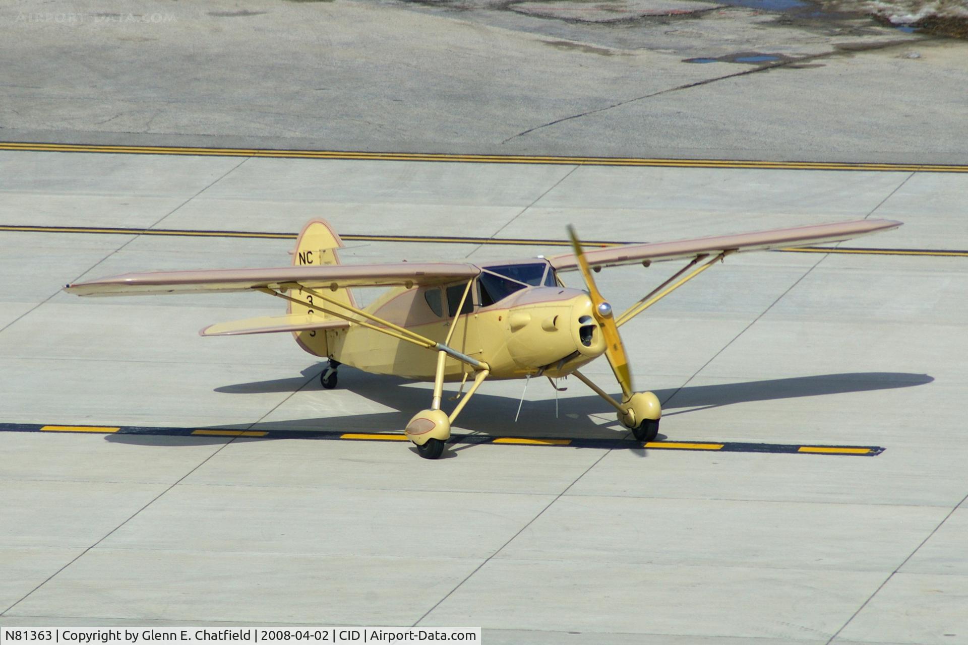 N81363, 1946 Fairchild 24R-46 C/N R46263, Nice looking machine, pulling into parking below the control tower