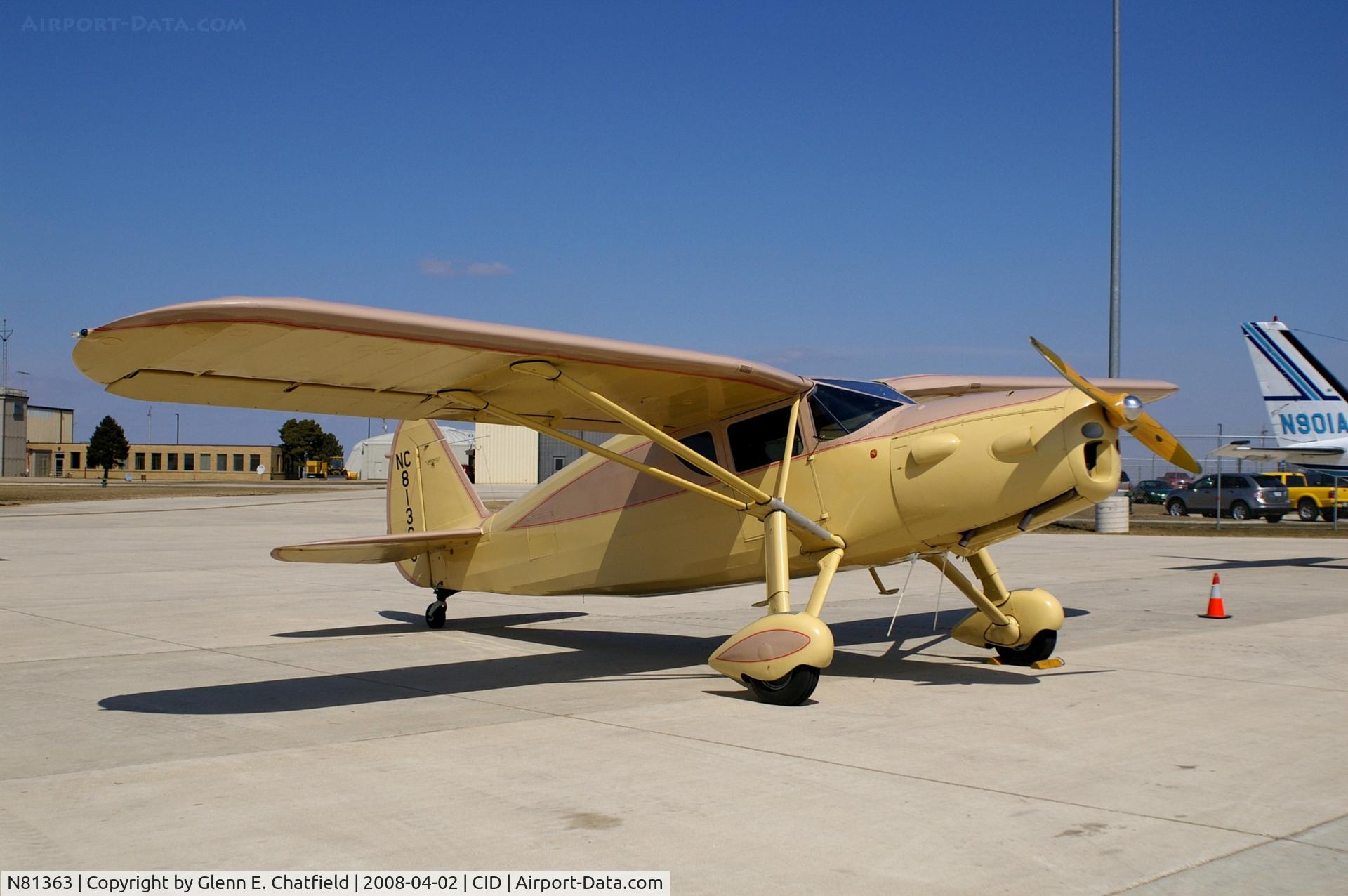 N81363, 1946 Fairchild 24R-46 C/N R46263, Parked at Landmark