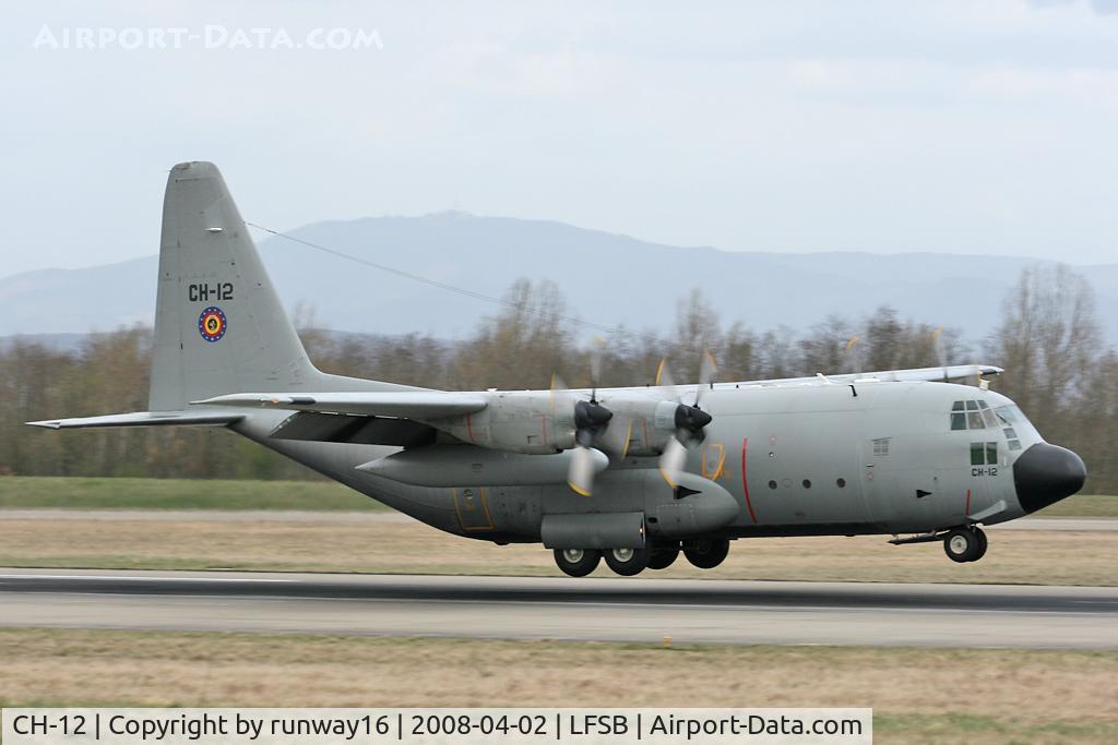 CH-12, 1971 Lockheed C-130H Hercules C/N 382-4483, Belgium-Air-Force Lockheed C-130 Hercules landing on runway 16