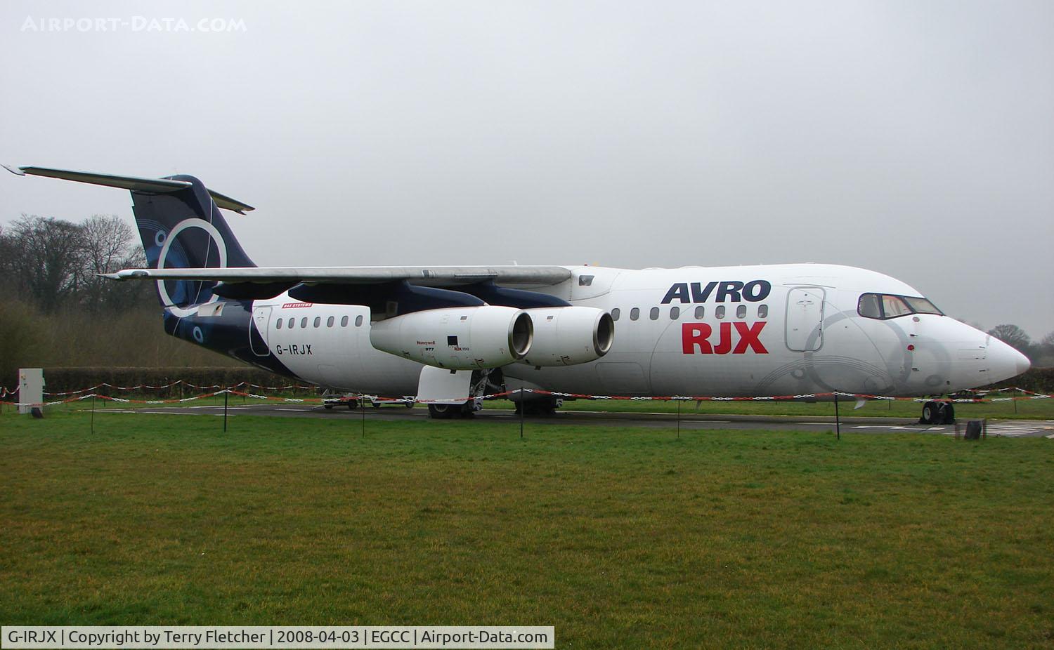G-IRJX, 2001 British Aerospace Avro 146-RJ100 C/N E3378, Avro 146 Preserved at the Manchester Aviation Park