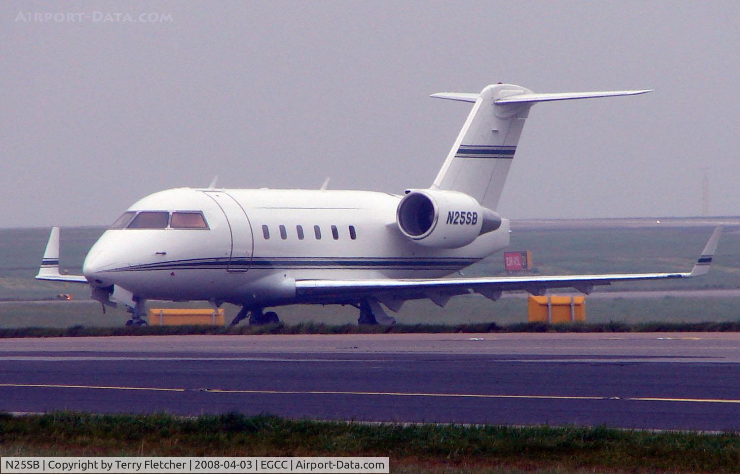 N25SB, 1992 Canadair Challenger 601-3A (CL-600-2B16) C/N 5115, American Challenger at a very misty Manchester