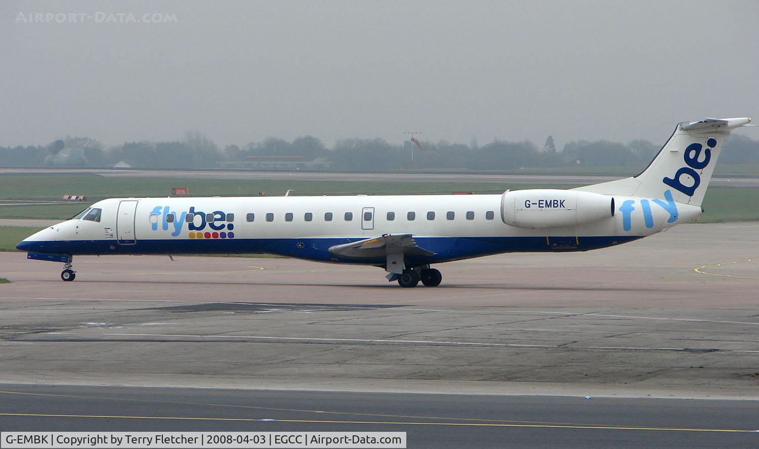 G-EMBK, 1999 Embraer EMB-145EU (ERJ-145EU) C/N 145167, Flybe Emb145 at Manchester