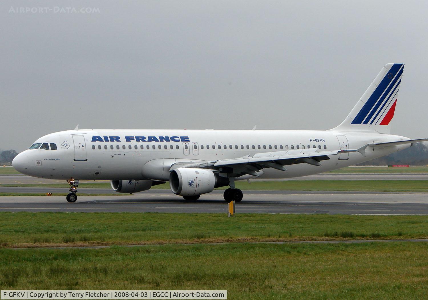 F-GFKV, 1991 Airbus A320-211 C/N 0227, Air France A320 at Manchester