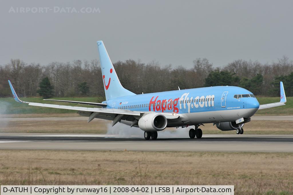 D-ATUH, 2006 Boeing 737-8K5 C/N 34689, inbound from Las Palmas landing on rwwy 16
