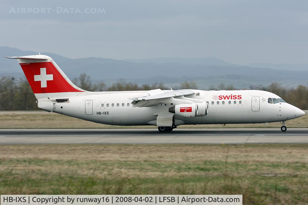 HB-IXS, 1995 British Aerospace Avro 146-RJ100 C/N E3280, landing on rwy 16 inbound from AMS