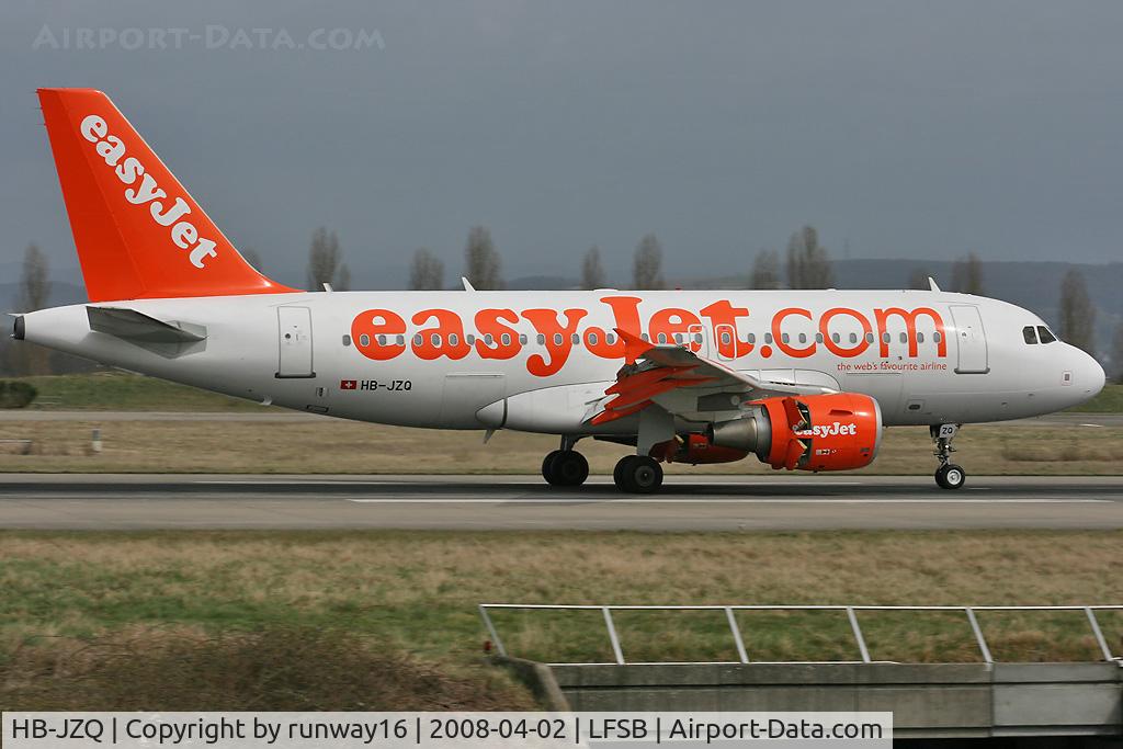 HB-JZQ, 2005 Airbus A319-111 C/N 2450, landing on rwy 16 inbound from Roma