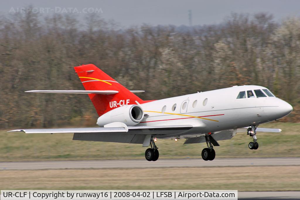 UR-CLF, 1973 Dassault Falcon (Mystere) 20E-5 C/N 293, Falcon 20 landing on rwy 16