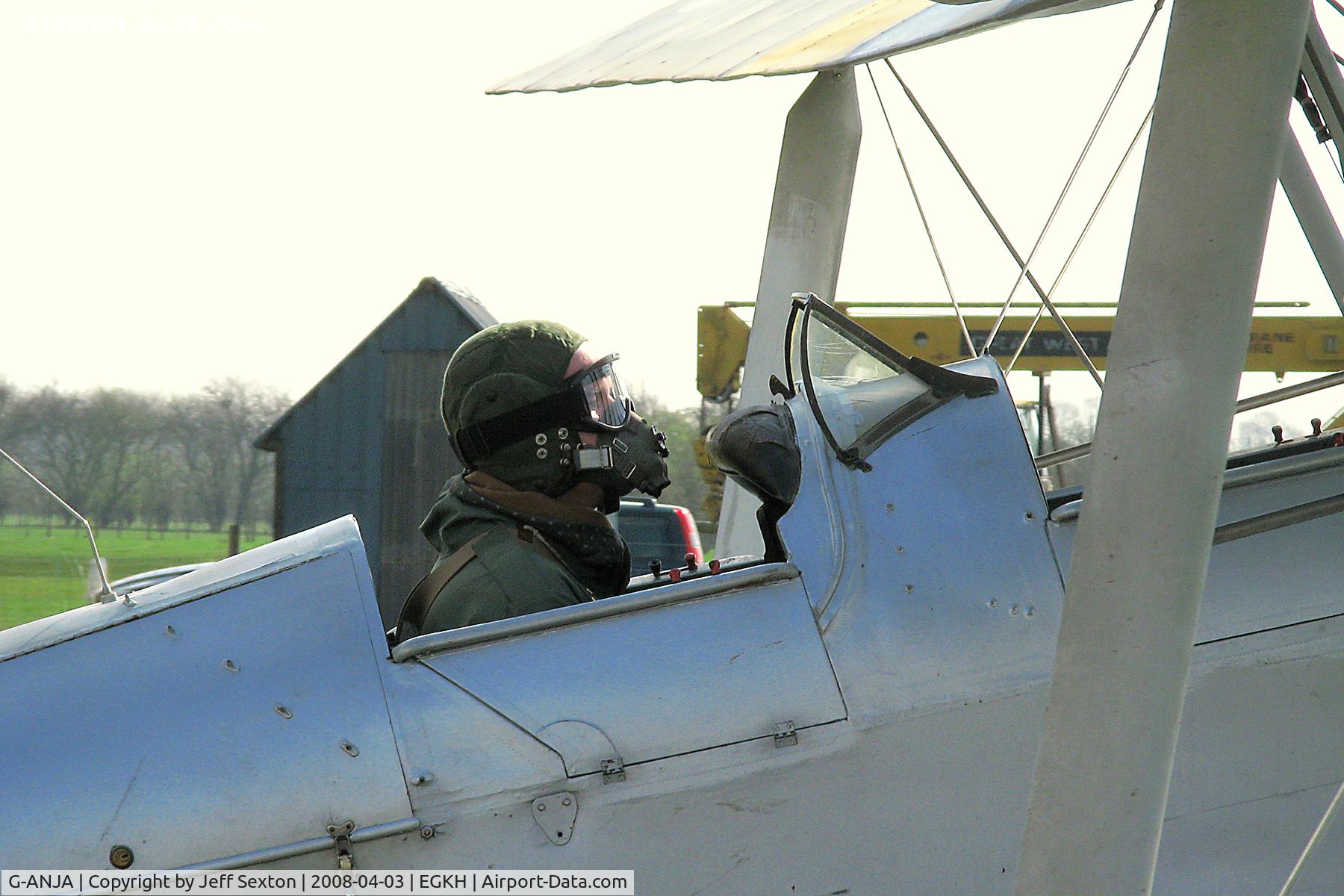 G-ANJA, 1939 De Havilland DH-82A Tiger Moth II C/N 82459, Taxiing in