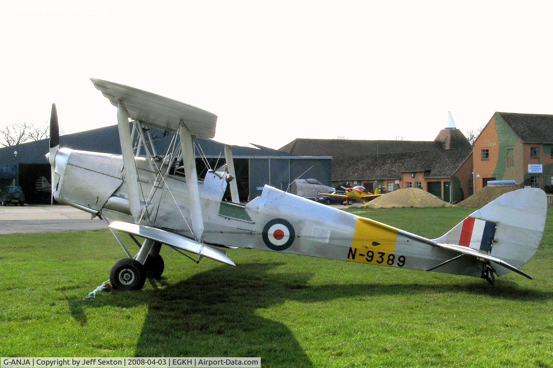 G-ANJA, 1939 De Havilland DH-82A Tiger Moth II C/N 82459, Taxiing in