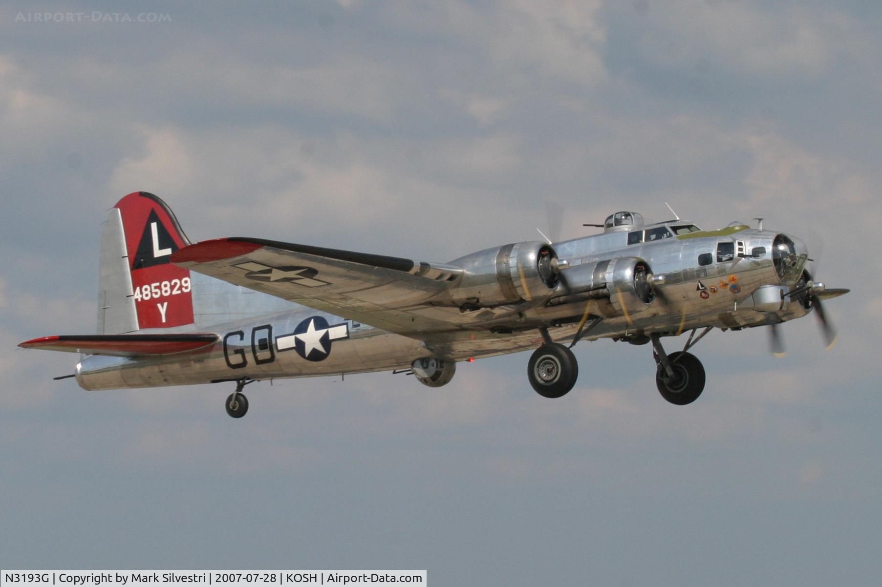N3193G, 1944 Boeing B-17G Flying Fortress C/N 77255, Oshkosh 2007 - Yankee Lady