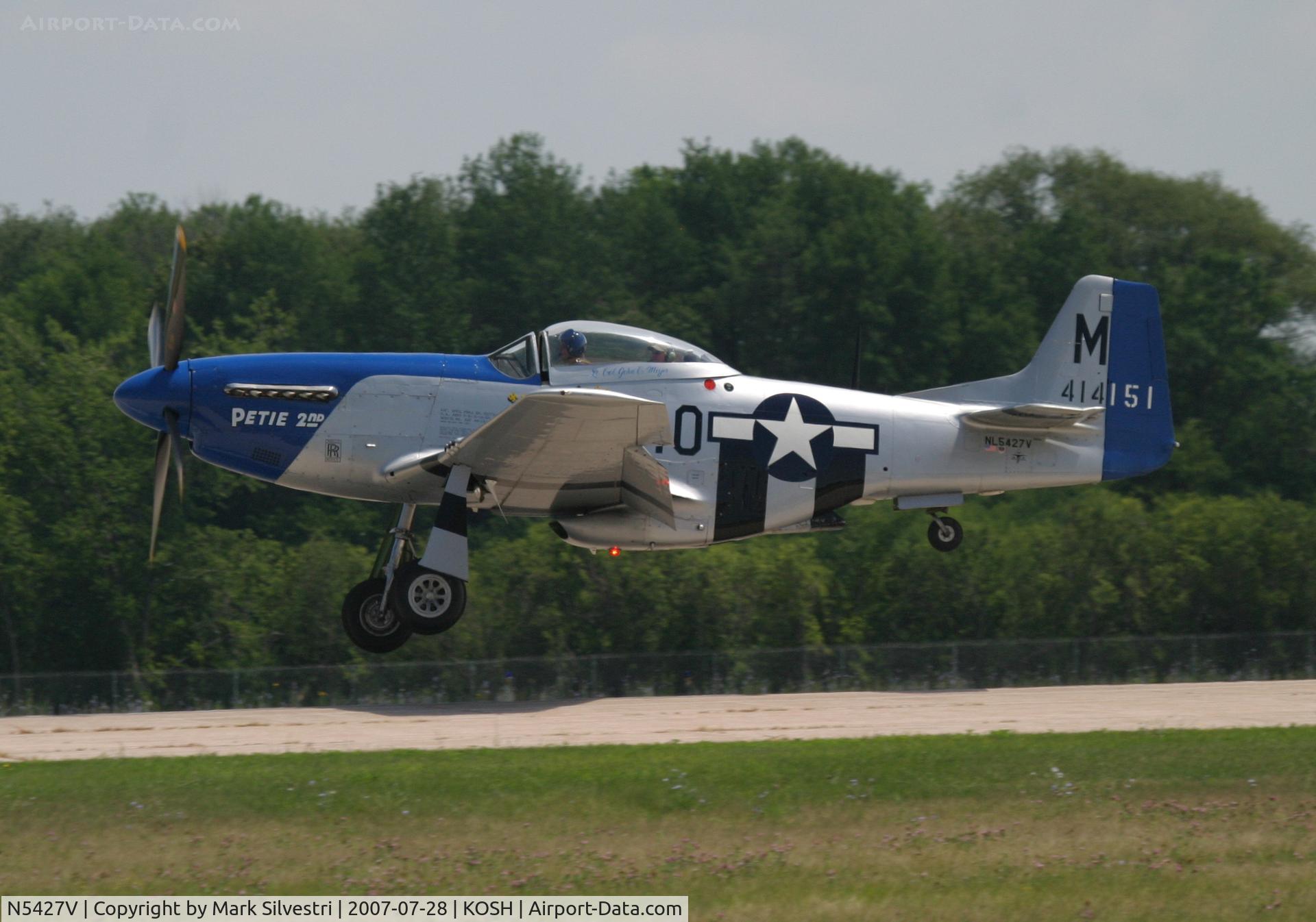 N5427V, 1944 North American F-51D Mustang C/N 44-72942, Oshkosh - Petie 2nd