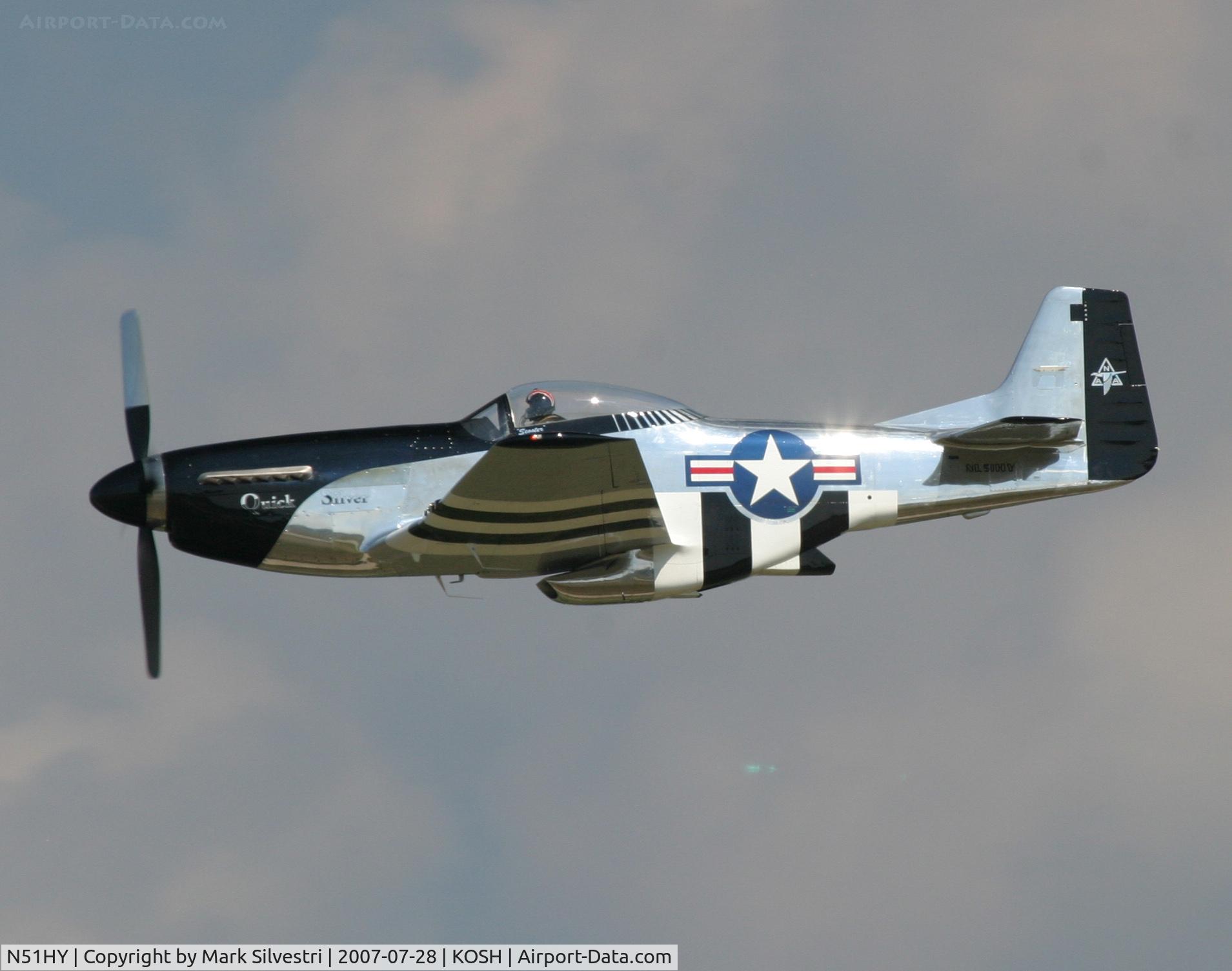 N51HY, 1944 North American P-51D Mustang C/N 124-48192, Oshkosh 2007 - Quick Silver