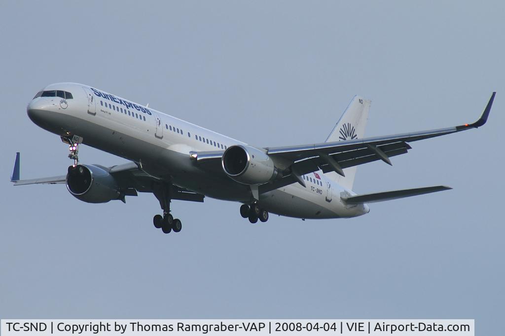 TC-SND, 1993 Boeing 757-2Q8 C/N 26268, Sun Express Boeing 757-200