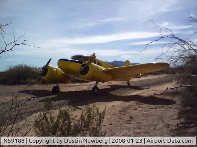 N59188, 1942 Cessna T-50 Bobcat Bobcat C/N 3084, Ed Newberg's Bamboo Bomber at Kirby Chambliss' ranch So. of Phoenix