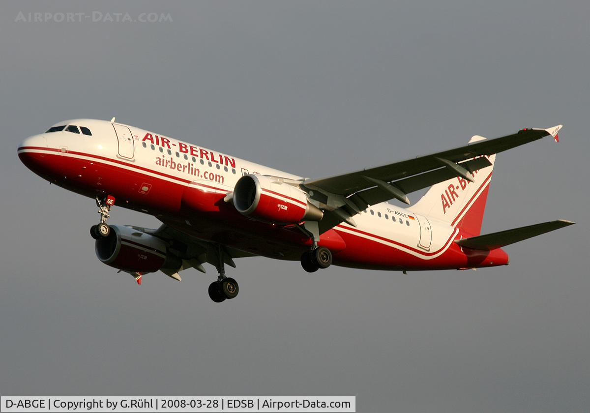 D-ABGE, 2007 Airbus A319-111 C/N 3139, early morning