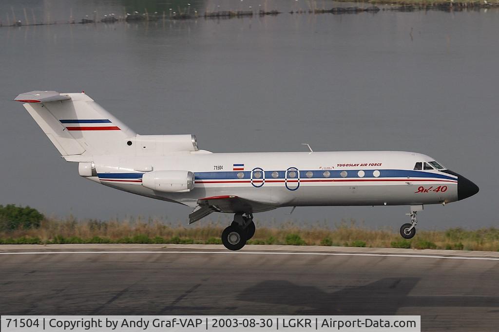 71504, Yakovlev Yak-40 C/N 9231523, Yugoslav Air Force Y40