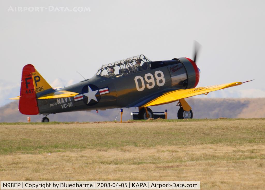 N98FP, 1944 North American AT-6G Texan C/N 7695, Jealous Mistress at turning onto 17L.