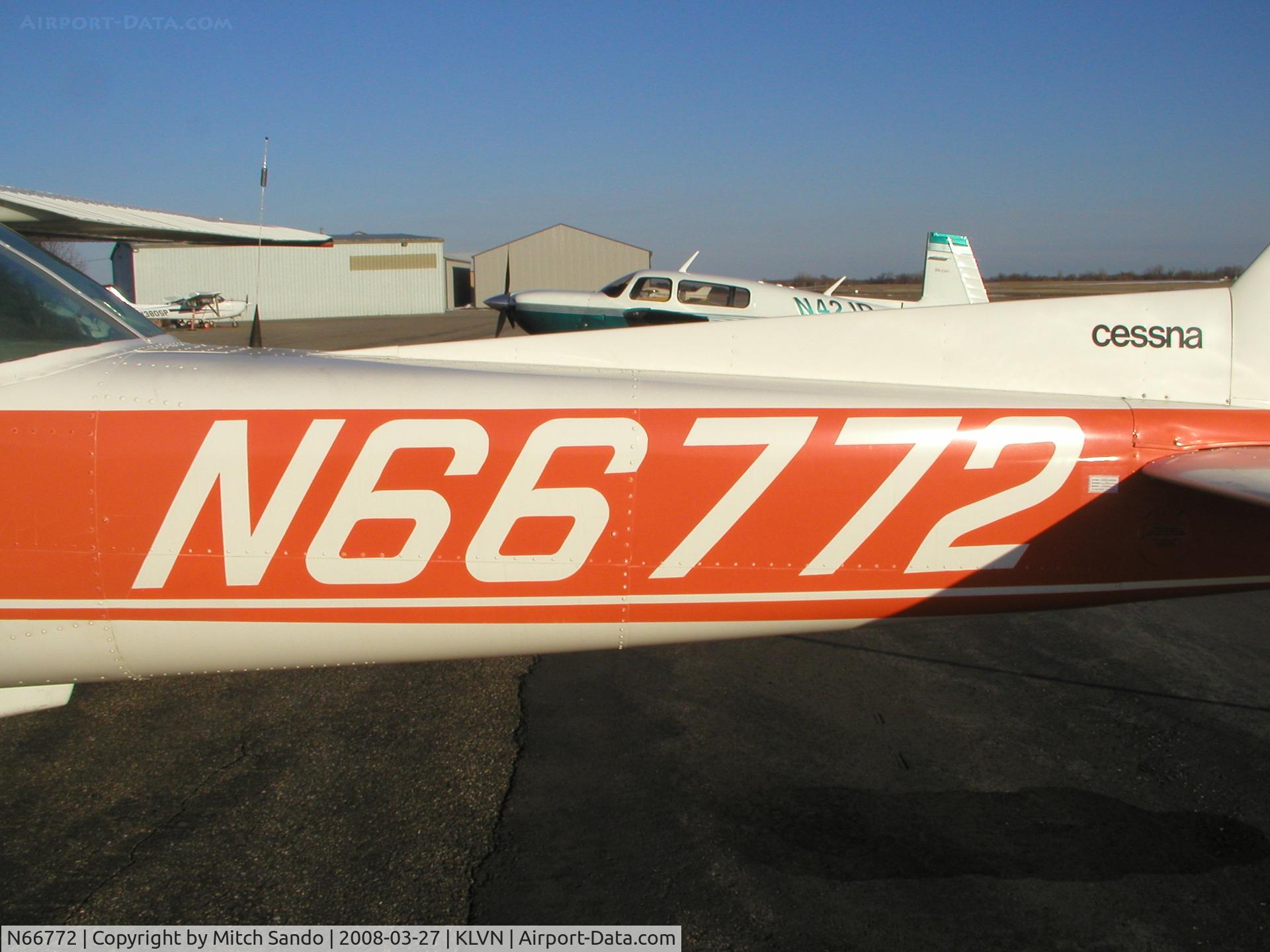 N66772, 1974 Cessna 150M C/N 15076266, Parked on the ramp at Airlake.