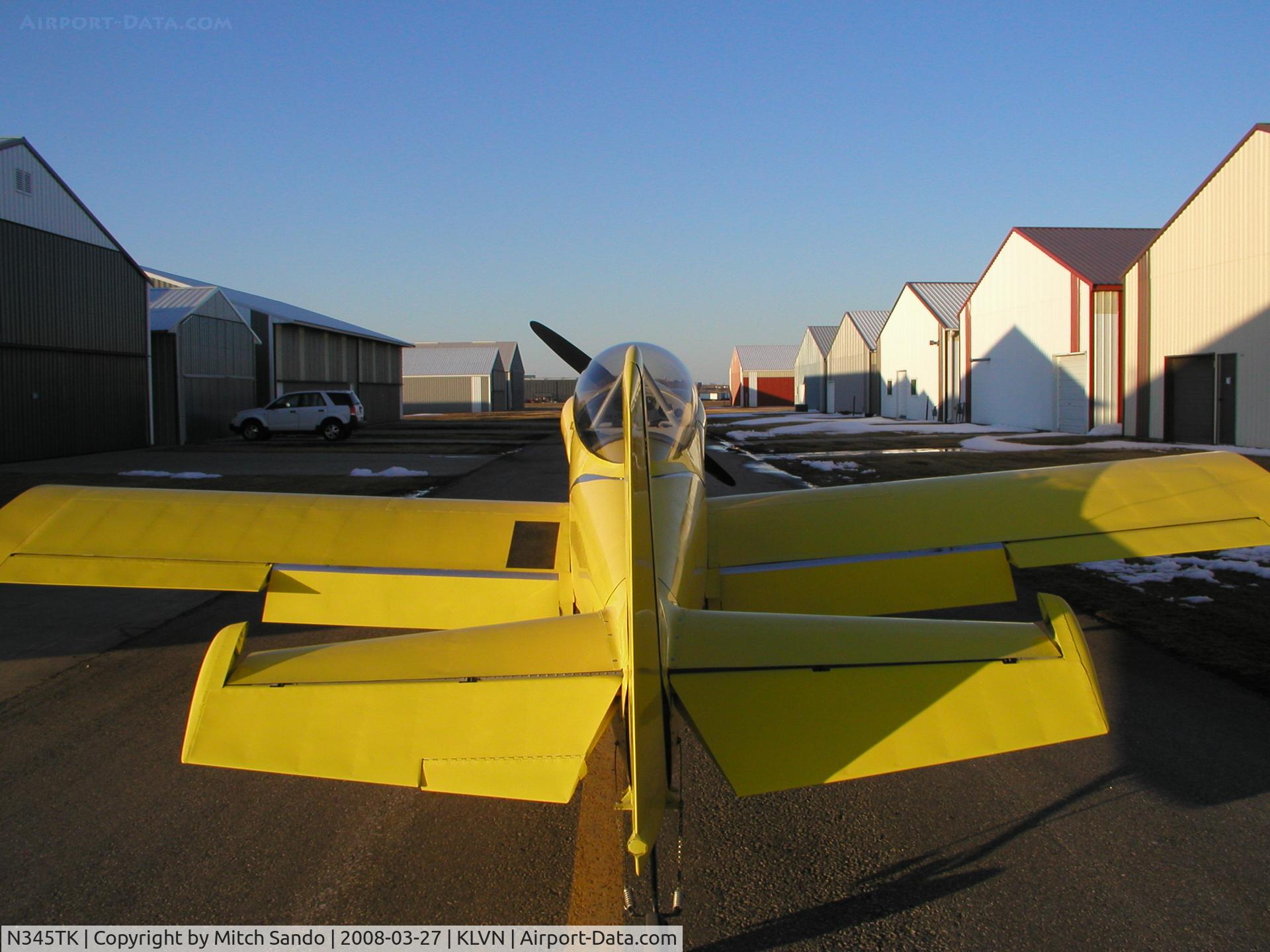 N345TK, 1999 Vans RV-4 C/N 3345, Parked outside the hangar.