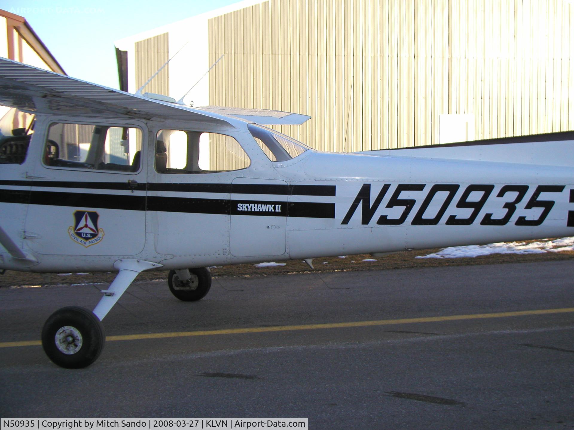 N50935, 1981 Cessna 172P C/N 17274365, Parked outside the hangar.