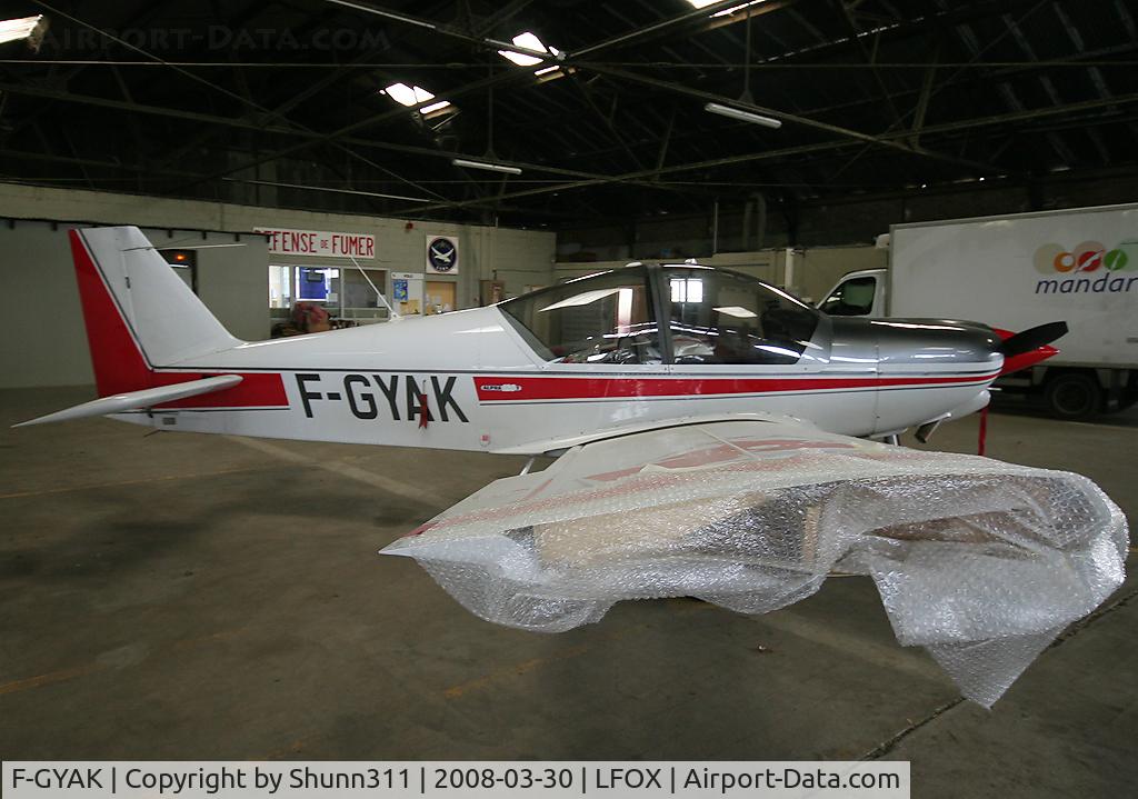 F-GYAK, Robin R-2120 U C/N 377, Inside GAMA Airclub hangar