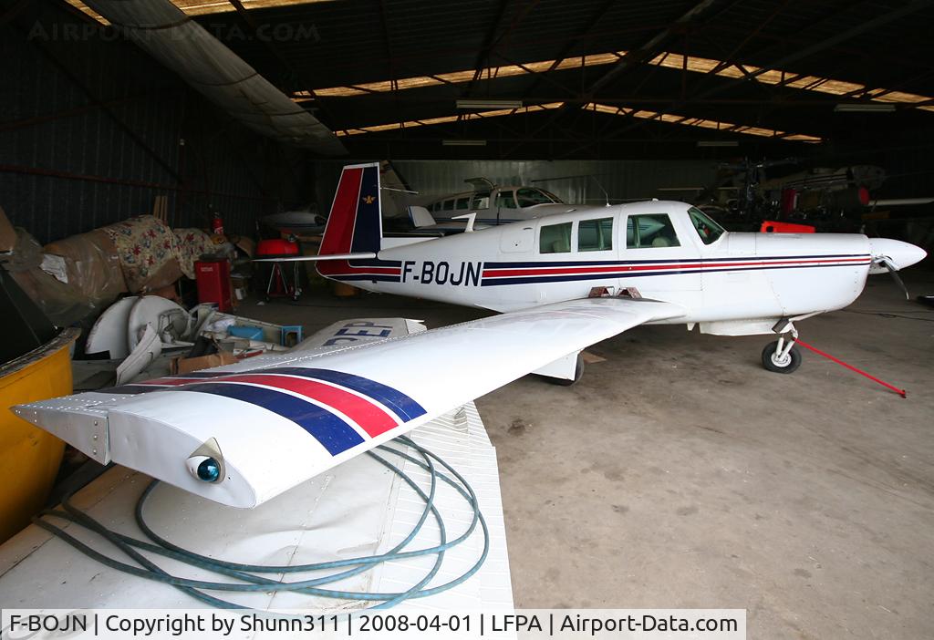 F-BOJN, 1967 Mooney M20F Executive C/N 670026, Inside another maintenance hangar...