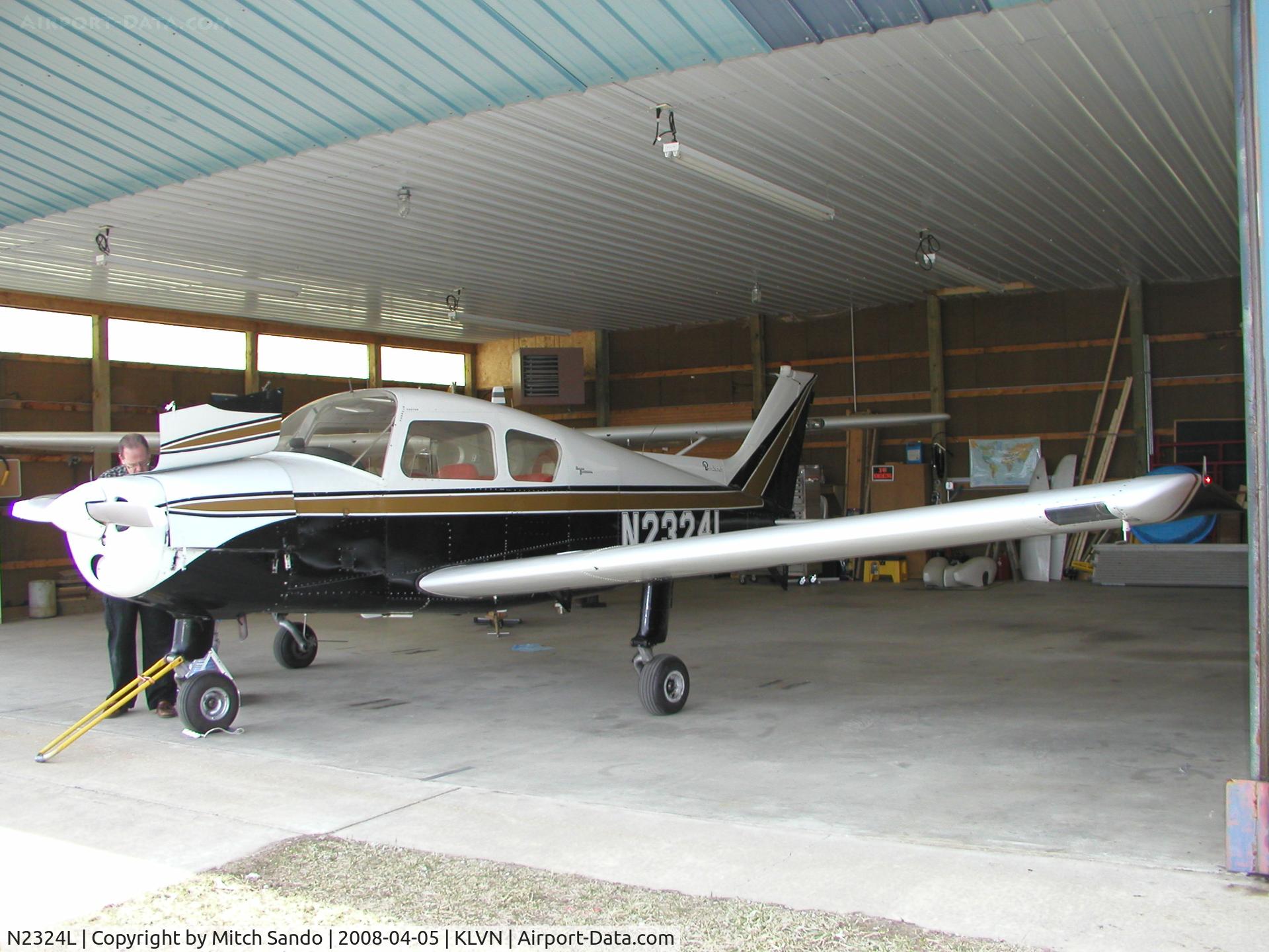 N2324L, 1963 Beech 23 Musketeer C/N M-150, Parked inside the hangar.