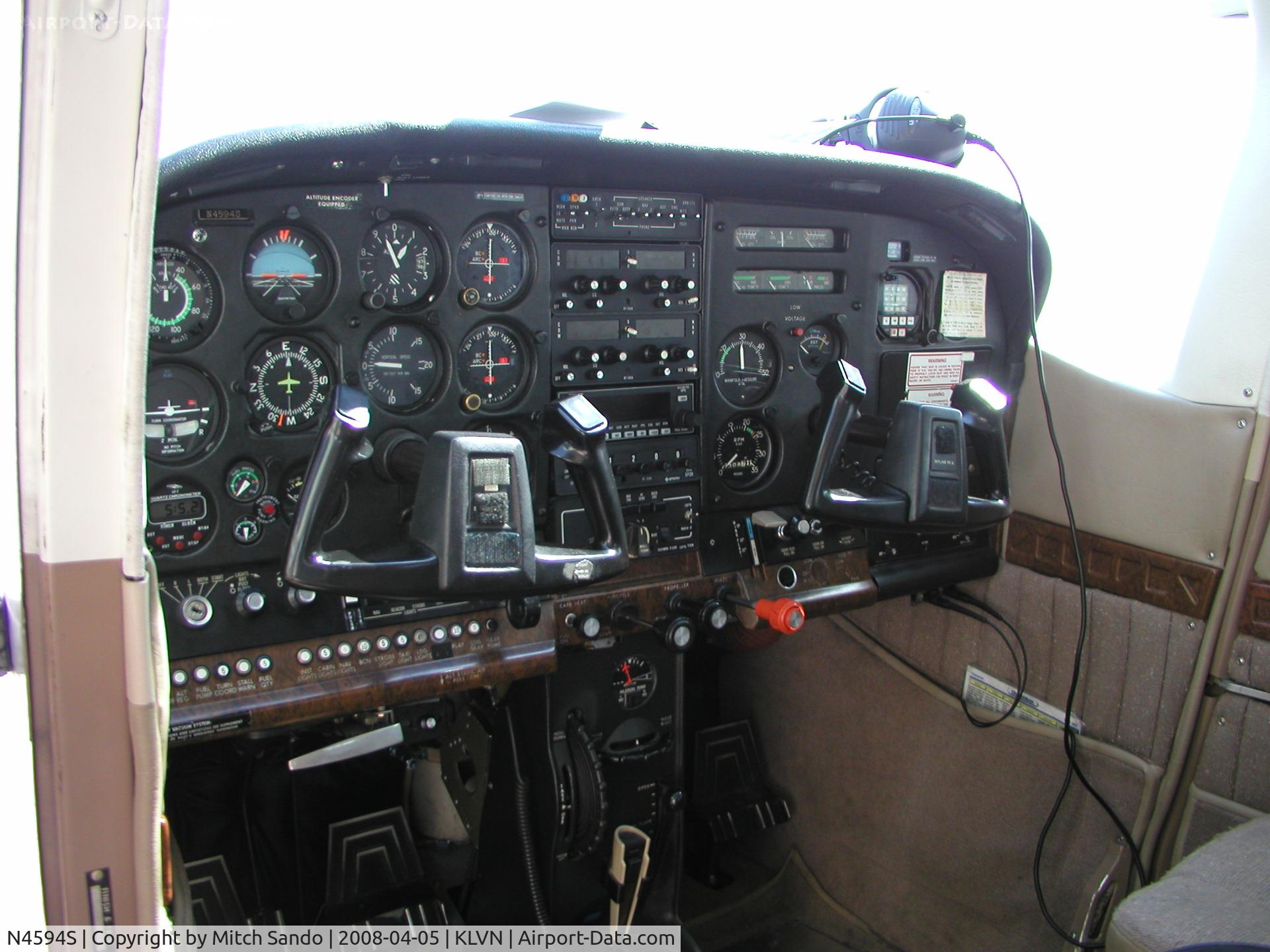 N4594S, Cessna R182 Skylane RG C/N R18201351, Parked at the fuel pumps.