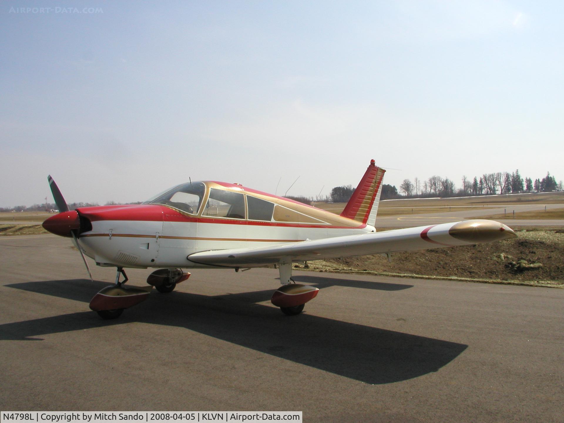 N4798L, 1967 Piper PA-28-180 C/N 28-4136, Parked on the ramp at Airlake.
